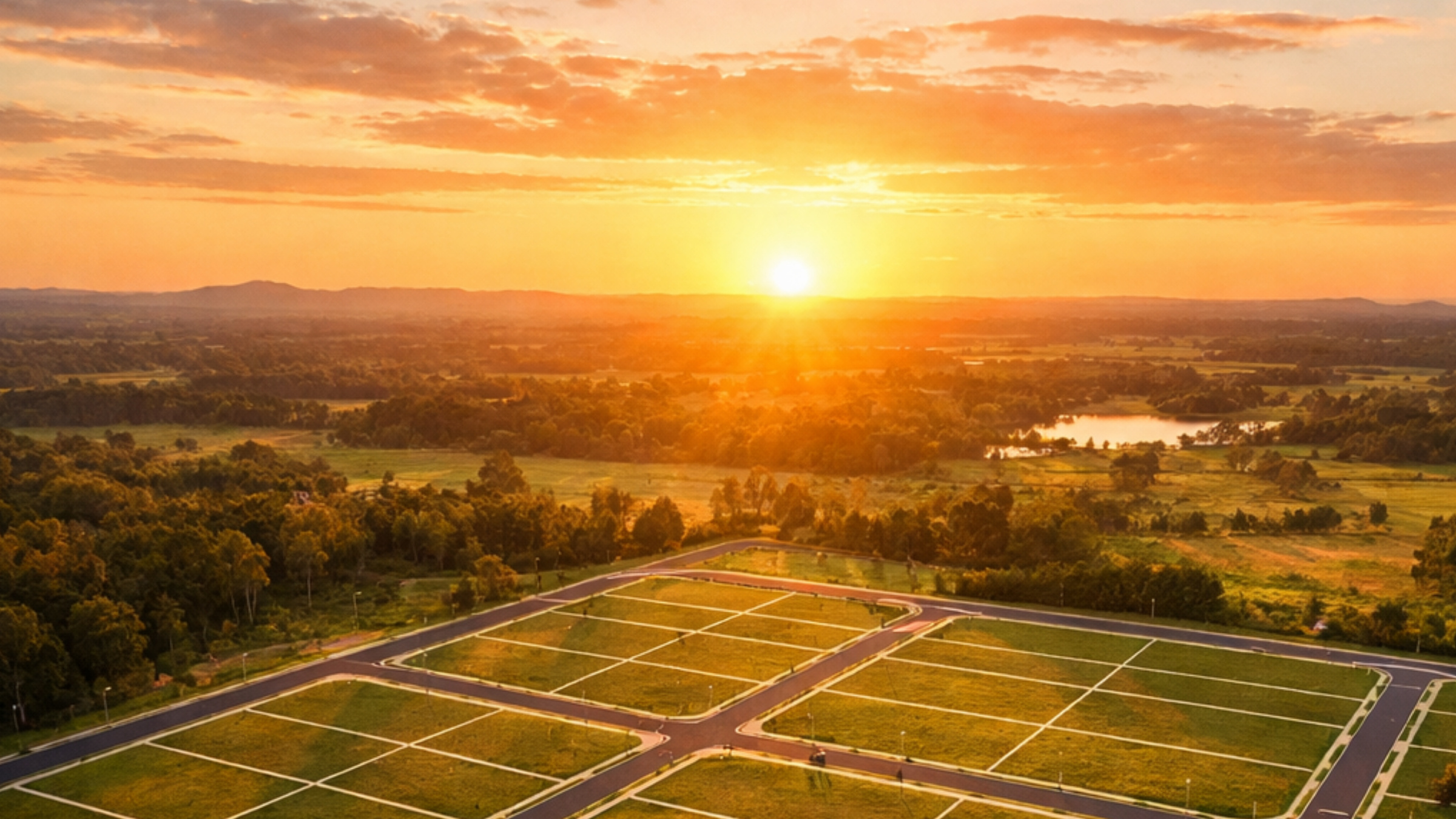 Aerial view of Paradise City Estate
